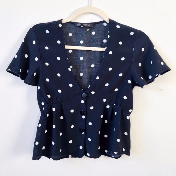 Zara Tops - Zara Polka Dot Blouse